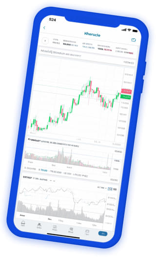 Live portfolio view in the Candor Esteemance crypto trading app